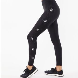 Ultracor Horoscope Astrology Leggings Black & Gold Size Small